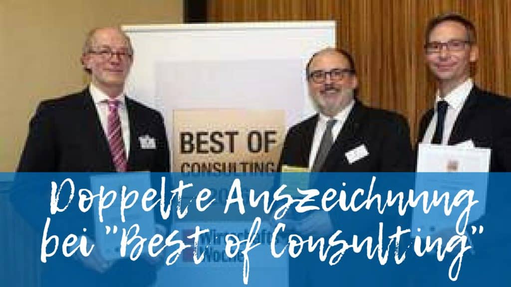 Nils Koerber & Klaus Knuffmann bei der doppelten Auszeichnung >Best Consulting