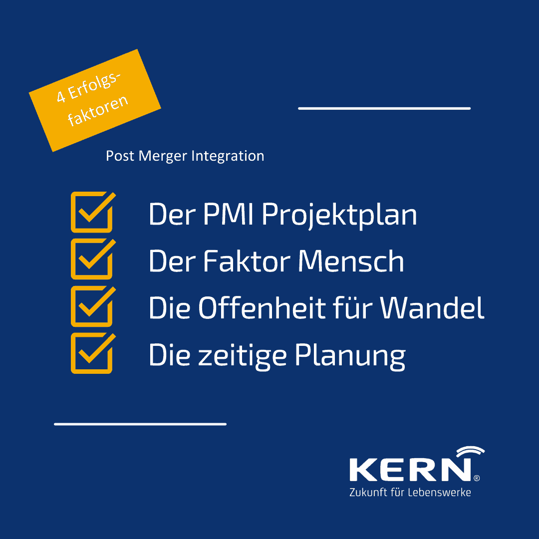 Die entscheidenden 4 Erfolgsfaktoren im Post Merger Integration Prozess auf einen Blick