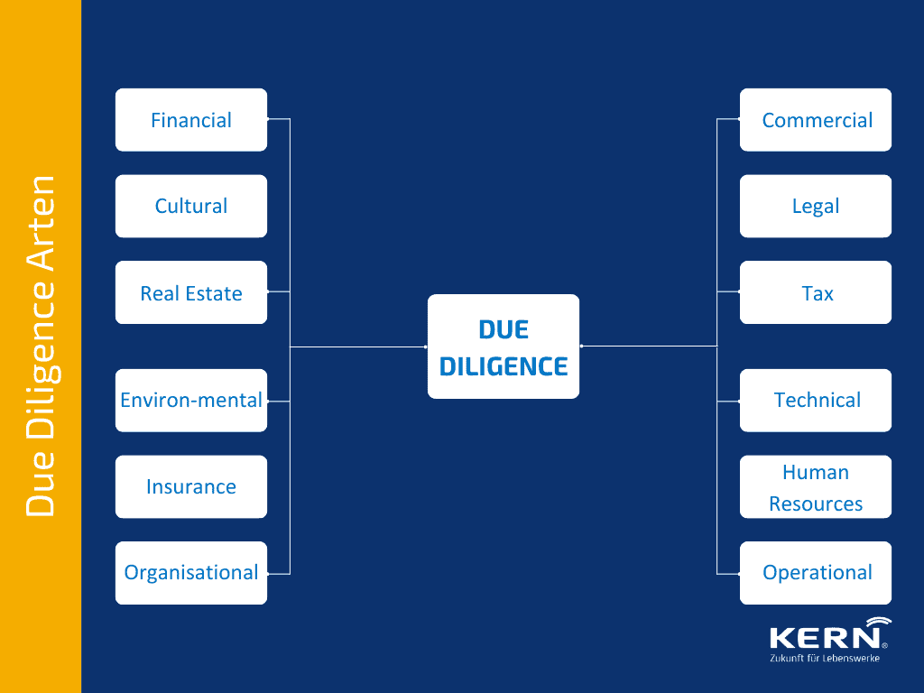 Grafik der verschiedenen Due Diligence Arten
