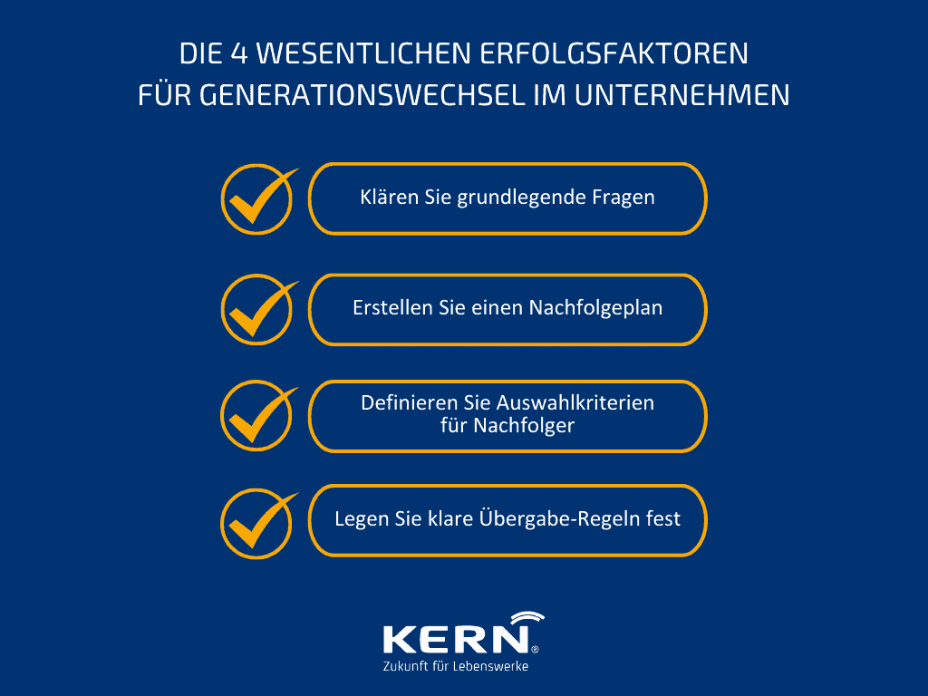 Erfolgsfaktoren für Generationswechsel im Unternehmen