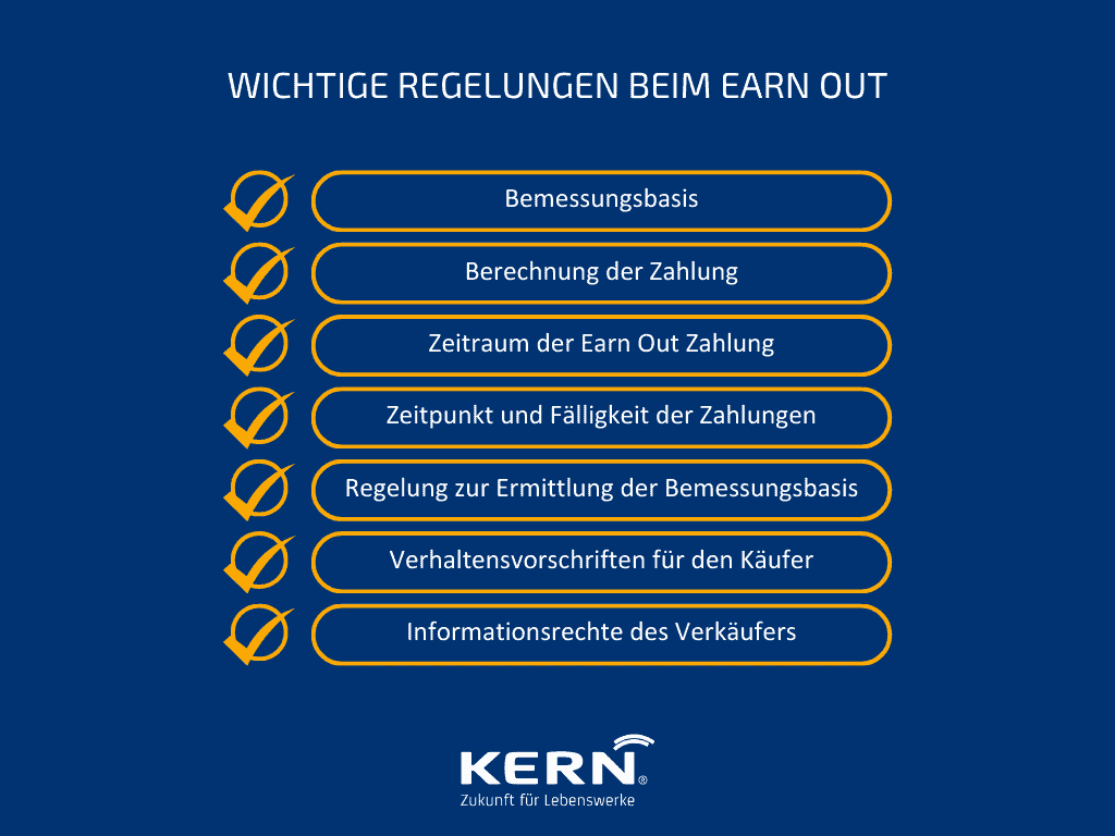 Grafik Wichtige Regelungen beim Earn out